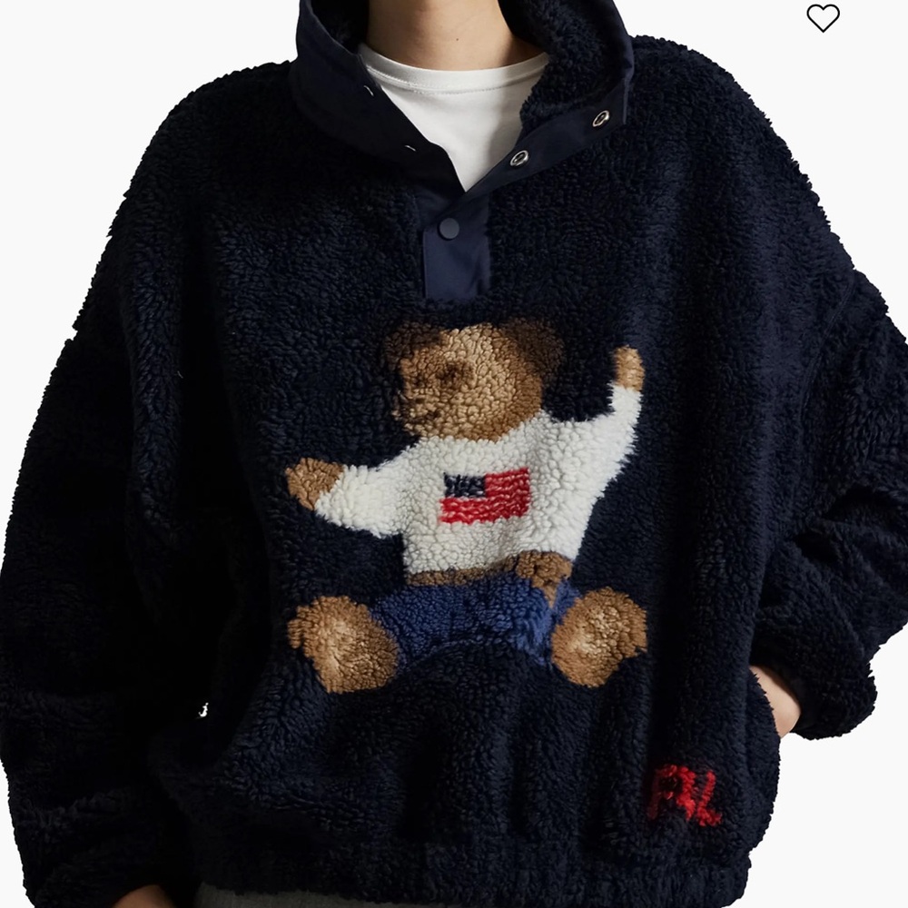 Ralph Lauren Polo Bear High Pile Fleece Mockneck